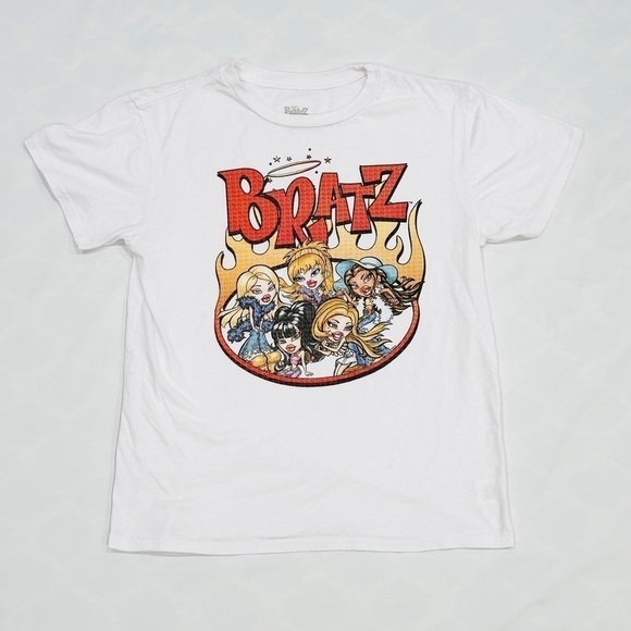 Bratz Girls White Multicolor Graphic T-shirt - Picture 1 of 8